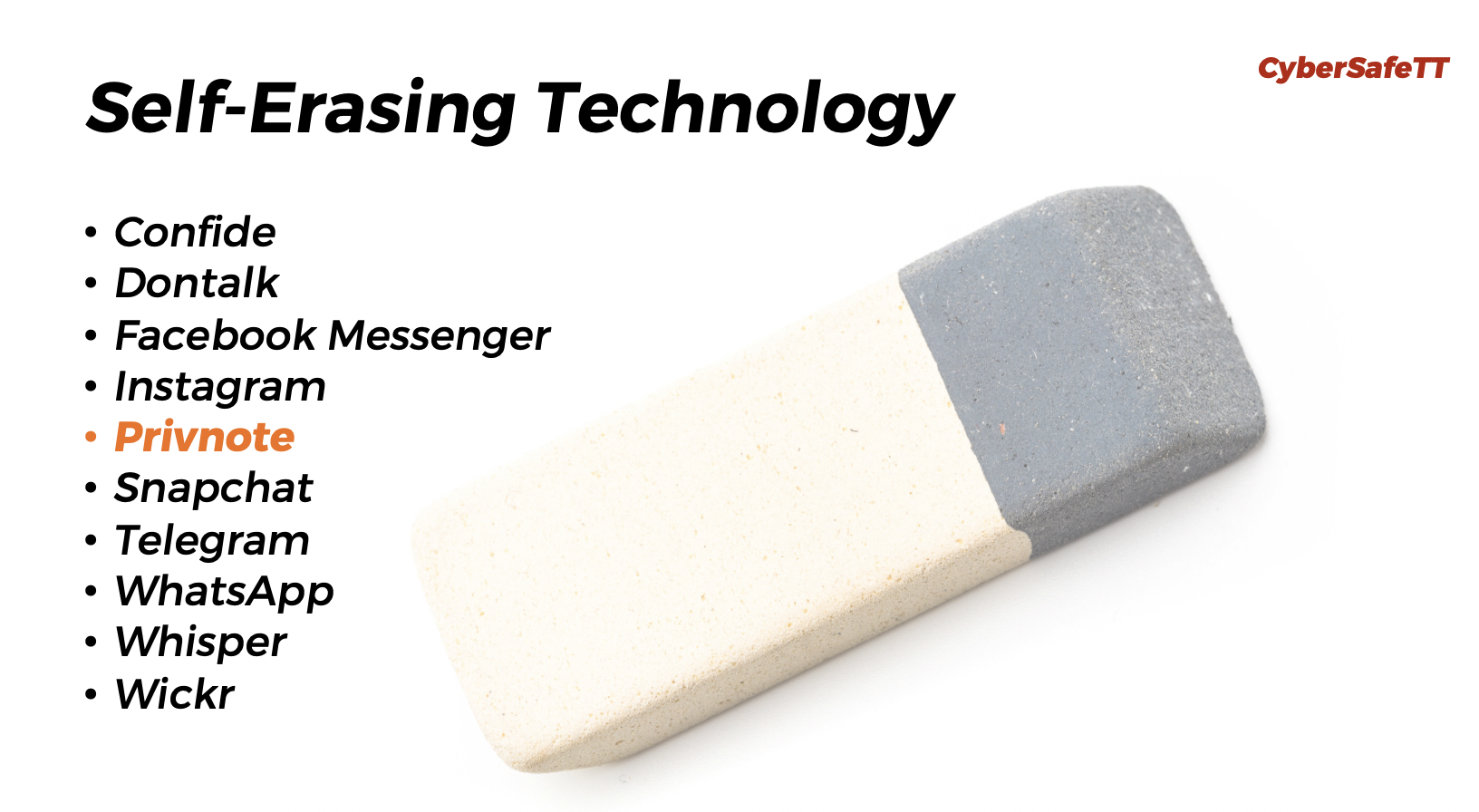 self-erasing apps